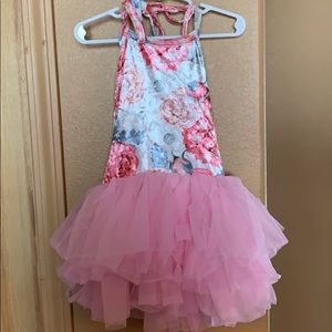 Tulle velvet halter dress